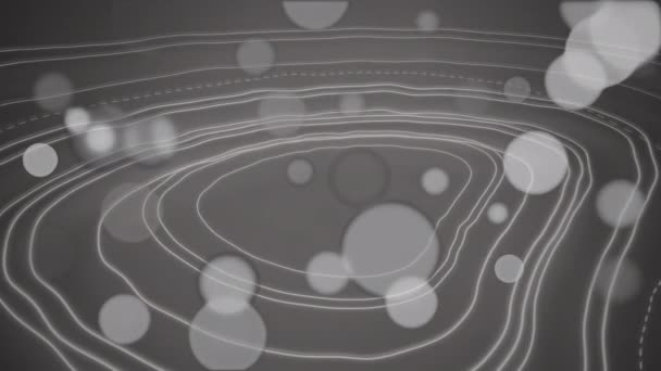 Анимация Нескольких Белых Прозрачных Мерцающих Точек Движущихся Гипнотическом Движении Бесшовной — стоковое видео