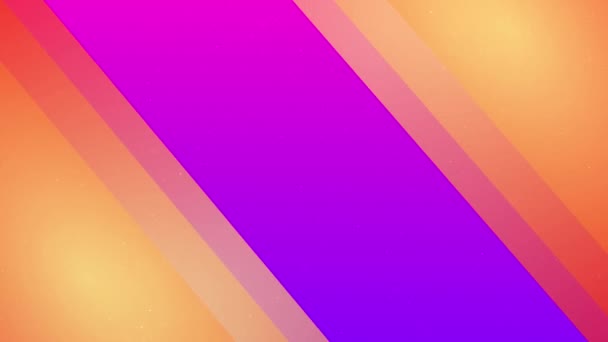 グラデーション紫色の背景に複数のオレンジ色の輝く斜線のアニメーション 色と動きの概念デジタル生成された画像 — ストック動画