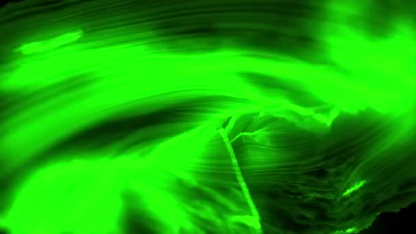 Animação Forma Abstrato Brilhante Vibrante Verde Fluindo Loop Sem Costura — Vídeo de Stock