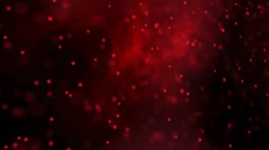 Parlayan kırmızı zemin üzerinde beyaz parçacıklarla oluşan 3 boyutlu DNA iplikçiklerinin animasyonu. Küresel tıp araştırma bilimi konsepti dijital olarak oluşturulmuş görüntü.