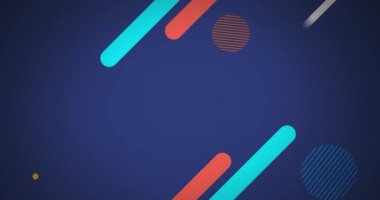 Mavi ve kırmızı çizgilerin çapraz hareket etmesi ve koyu mor arkaplanda beyaz çizgilerin belirmesi. Renk, ışık ve hareket kavramı dijital olarak oluşturuldu