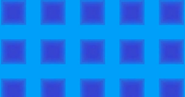 Animation Formes Carrées Kaléidoscopiques Colorées Bleues Violettes Déplaçant Hypnotiquement Dans — Video
