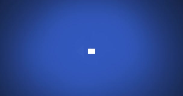 Animazione Freccia Bianca Con Due Estremità Appuntite Sfondo Blu Sfumato — Video Stock
