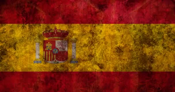 Animáció a spanyol zászló problémás minta ismétlődő zökkenőmentes hurkot. Hazafiasság színes és mozgás koncepció digitálisan generált kép.