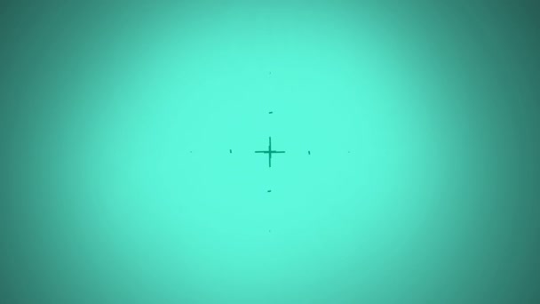 Анімація Рухомої Сітки Зелених Квадратів Точок Утворюють Коло Випромінюючими Лініями — стокове відео
