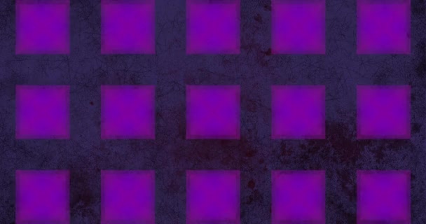 Animazione Quadrati Rosa Movimento Ipnotico Con Forme Caleidoscopiche Sfondo Viola — Video Stock