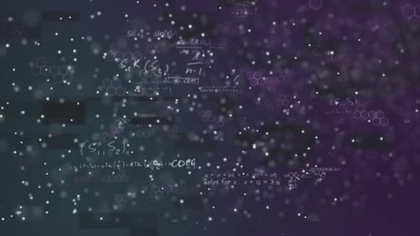 Animazione Filamenti Dna Con Strutture Chimiche Particelle Sfondo Nero Immagine — Video Stock