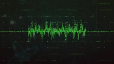 Yeşil veri akışının animasyonu ve siyah arkaplan üzerinde işlem verileri. Veri, bağlantı, ağ, işleme, dijital arayüz ve iletişim, dijital olarak oluşturulmuş video.