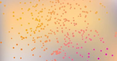 Turuncu arka planda pembe ağ bağlantılarının animasyonu. Veri, bağlantı, işleme ve iletişim, dijital olarak oluşturulmuş video.