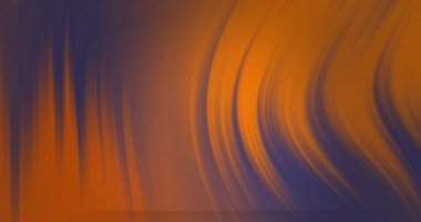 Mavi arka planda hareket eden turuncu şekillerin animasyonu. Desen, soyutlama ve dijital arayüz konsepti dijital olarak oluşturulmuş video.