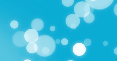 Mavi arka planda beyaz noktaların canlandırılması. Küresel teknoloji ve dijital arayüz konsepti dijital olarak oluşturulmuş video.