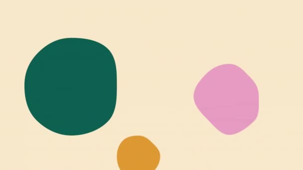 Animation Ligne Grise Reliant Des Formes Organiques Sur Fond Beige — Video