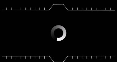 Siyah arkaplanda veri yükleme halkasının resmi. iletişim teknolojisi, veri paylaşımı ve dijital arayüz konsepti dijital olarak oluşturulmuş görüntü.