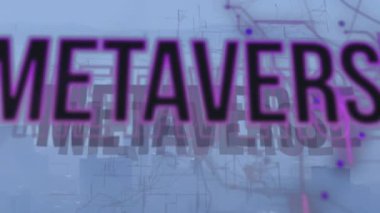 Şehir manzarası üzerinde metnin ve veri işlemenin animasyonu. Küresel iş, finans, hesaplama ve veri işleme kavramı dijital olarak oluşturulmuş video.