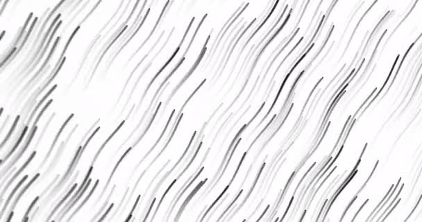 Animación Senderos Negros Sobre Fondo Blanco Patrón Abstracción Formas Concepto — Vídeos de Stock