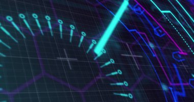 Siyah arkaplan üzerinde veri işleme resmi. küresel iş ve dijital arayüz kavramı dijital olarak oluşturulmuş görüntü.