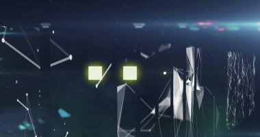 Bağlantı ağı olan ekranların görüntüsü. iletişim teknolojisi, veri paylaşımı ve dijital arayüz konsepti dijital olarak oluşturulmuş görüntü.