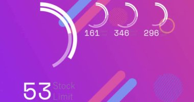 Mor arkaplanda dijital veri işleme motifinin animasyonu. Dijital olarak oluşturulmuş küresel bağlantılar, hesaplama ve veri işleme kavramı.