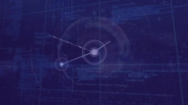 Dünya üzerindeki simgelerle bağlantı ağının animasyonu. Küresel iş, bağlantılar, hesaplama ve veri işleme kavramı dijital olarak oluşturulmuş video.