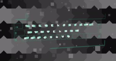 Gri arkaplan üzerinde tarama ve veri işleme animasyonu. Dijital olarak oluşturulmuş küresel bağlantılar, hesaplama ve veri işleme kavramı.