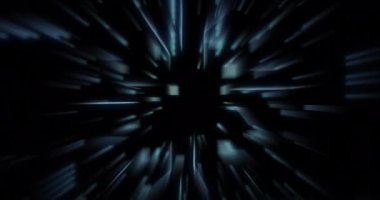 Siyah arkaplan üzerinde veri işleme ile devre kartının animasyonu. Dijital olarak oluşturulmuş küresel bağlantılar, hesaplama, dijital arayüz ve veri işleme kavramı.