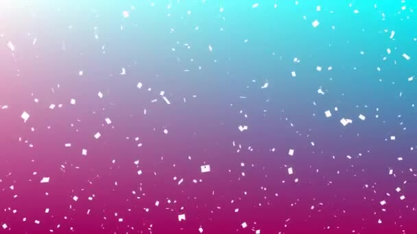 Animación Confeti Fallin Sobre Fondo Rosa Azul Concepto Patrón Abstracción — Vídeos de Stock