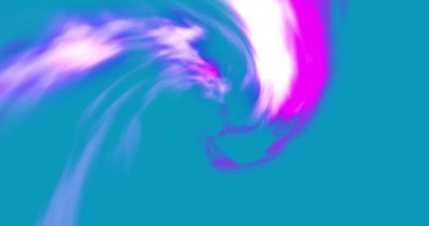 Animacja Fal Różowego Fioletowego Światła Poruszającego Się Niebieskim Tle Streszczenie — Wideo stockowe