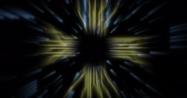 Siyah arkaplan üzerinde veri işleme ile devre kartının animasyonu. Dijital olarak oluşturulmuş küresel bağlantılar, hesaplama, dijital arayüz ve veri işleme kavramı.