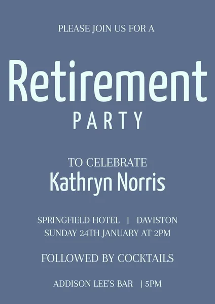 Celebrate Milestone Elegant Retirement Party Invite Conveys Formal Celebration Perfect — Stock Photo, Image