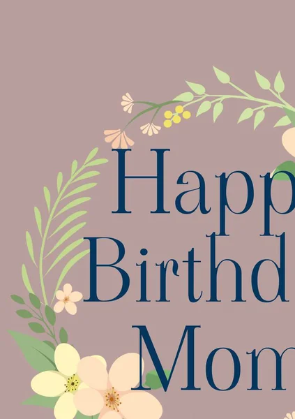 Celebrate Mom Special Day Floral Elegance Card Radiates Warmth Appreciation — Stock Photo, Image