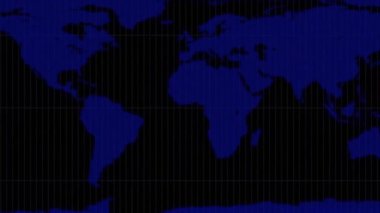 Dünya haritasındaki neon bağlantı ağının animasyonu. Küresel teknoloji ve dijital arayüz konsepti dijital olarak oluşturulmuş video.