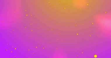 Mor arkaplandaki sarı ışık lekelerinin canlandırması. Işık, renkler, hareket ve arkaplan kavramı dijital olarak oluşturulmuş video.