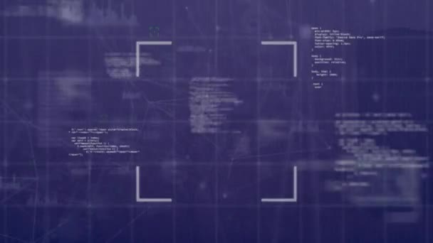 Animering Omfattning Skanning Över Nätverk Anslutningar Med Databehandling Global Teknik — Stockvideo