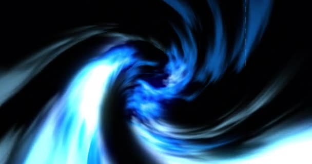 Animatie Van Blauwe Lichtsporen Zwarte Achtergrond Licht Vormen Kleuren Bewegingsconcept — Stockvideo