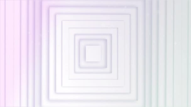 白い背景に移動する白い形のアニメーション 抽象的な背景とパターンコンセプト デジタル生成されたビデオ — ストック動画