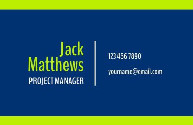 Professional networking, a bold business card design with striking contrast. Conveys clarity and confidence, suitable for various corporate identities. clipart