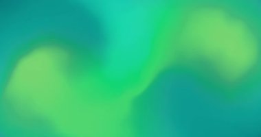 Yeşil arkaplanda hareket eden bulanık yeşil bulutların canlandırması. Özet, değişim, doğa, bağlantı, işlem, arkaplan ve iletişim, dijital olarak oluşturulmuş video.