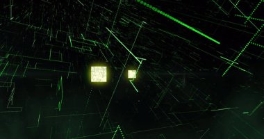 Siyah arkaplanda veri yükleme halkasının resmi. iletişim teknolojisi, veri paylaşımı ve dijital arayüz konsepti dijital olarak oluşturulmuş görüntü.