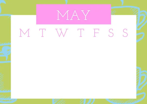 Plan May\'s agenda, pastel calendar layout, spring freshness. Ideal for event planning or personal diaries.