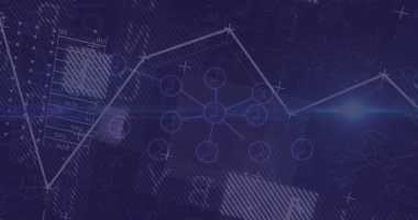 Sanal dijital ortamda parlayan çokgen çizgi grafiği, ızgara kaplamaları ve lens parlamaları gösteriliyor. Veri görselleştirme, fütüristik, sibernetik, teknolojik, analitik, dijital arayüz, yenilik