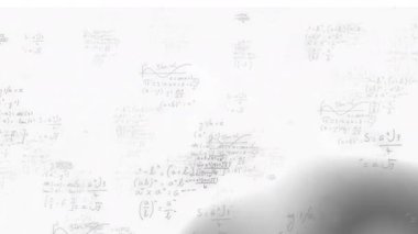 Bilim ve araştırma konsepti dijital olarak oluşturuldu. Alfa kanalı elemanı, yeşil arkaplanda birden fazla kırmızı noktanın canlandırılması. Siyah hipnotik zemin üzerinde hareket eden matematiksel formüllerin animasyonu.