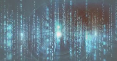 Animation of light spots and trails on white background. Light, pattern and movement concept digitally generated video.