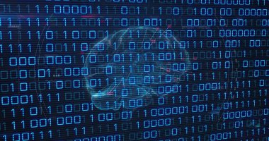 UI konsolunda titreşen kablo beyin hologramı çift haneli rakamlar ve devre çizgileri gösteriyor. Fütüristik, veri görselleştirme, nöral ağ, teknoloji, dijital mimari, sibernetik, yenilik