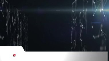 Siyah arkaplandaki bağlantı ağı üzerinden son dakika haber metniyle dünyanın animasyonu. Teknoloji ve dijital arayüz kavramı dijital olarak oluşturuldu.