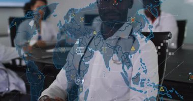 Seansta, titreşimli harita simgeleriyle küresel sağlık analizlerine başkanlık eden doktorlara başlayın. Tıbbi, işbirliği, veri, teknoloji, yenilik, analitik, profesyonel