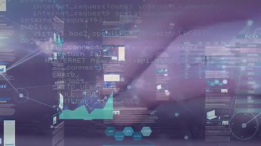 Siber saldırı uyarısı siber ortamda sona erdi. Küresel bağlantılar iş dünyası dijital arayüz teknolojisi ve dijital olarak oluşturulan ağ konsepti.