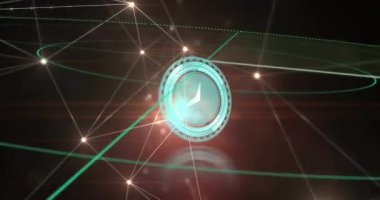 Zaman içinde hızlı hareket eden bağlantı ağının animasyonu. Küresel bağlantılar ağlar ve veri işleme kavramı dijital olarak oluşturulmuş video.