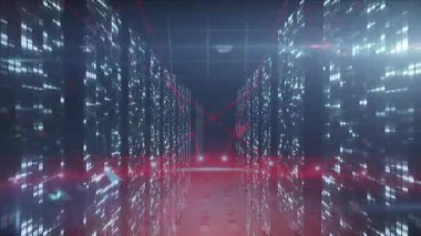 Donanma uzayında ışık, lazer ve veri işleme animasyonları. Disko, parti ve kutlama konsepti dijital olarak oluşturuldu.