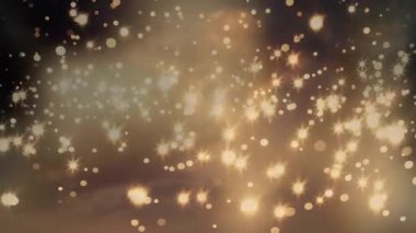 Bulanık arkaplanda ışık noktalarının canlandırması. Soyut arkaplan, ışık ve hareket kavramı dijital olarak oluşturulmuş video.