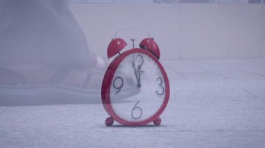 Gri arka plana karşı geri sayım için. Küresel iş bağlantıları ve dijital arayüz konseptini dijital olarak oluşturur.